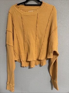 We The Free Waffle Knit Long Sleeve Top